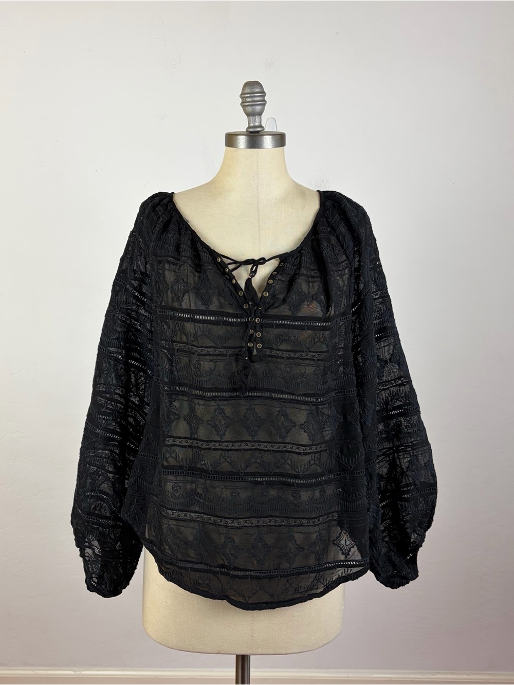 Free People Peasant Embroidered Blouse